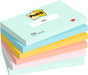 Post-it Notes, 100 vel, ft 76 x 127 mm, pak van 6 blokken, Beachside colour collection Post-it notes