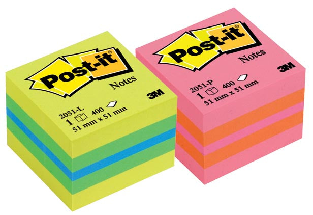 Post-it Notes mini kubus, 400 vel, ft 51 x 51 mm, groen 45 stuks