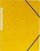 Pergamy elastomap 3 kleppen geel, pak van 10 stuks 5 stuks, OfficeTown