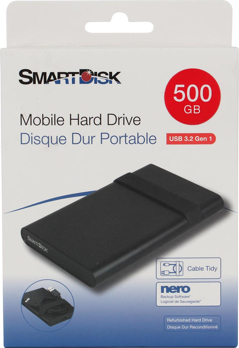 Smartdisk van Verbatim externe harde schijf 3.2, 500 GB, in het zwart
