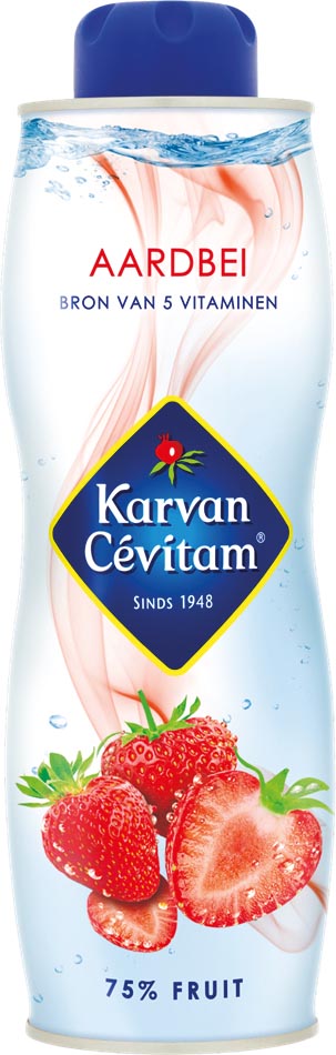 Karvan Cévitam siroop, fles van 60 cl, aardbei 6 stuks, OfficeTown