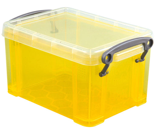 Really Useful Box 0,7 liter, transparant geel 78 stuks, OfficeTown