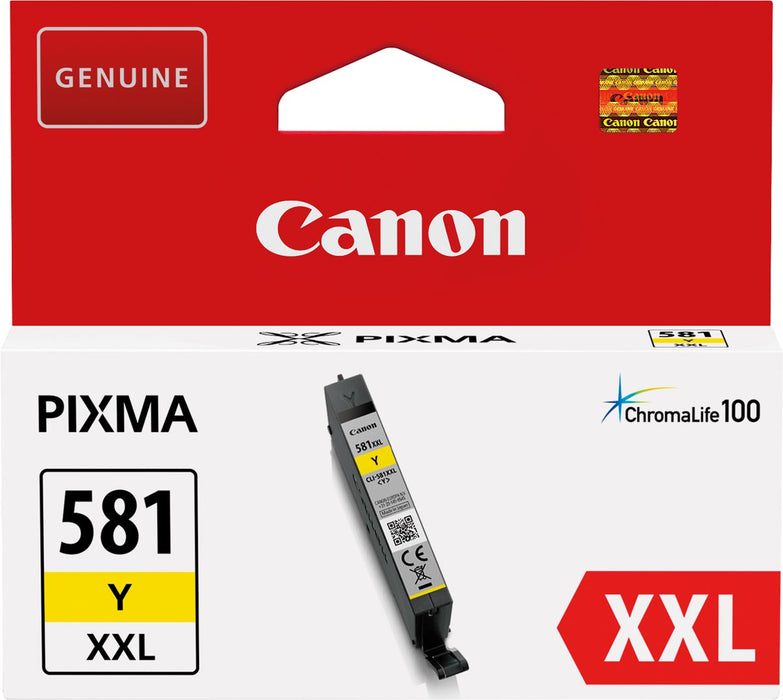Canon inktcartridge CLI-581Y XXL, 322 foto's, OEM 1997C001, geel
