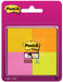 Post-It Super Sticky notes, 45 vel, ft 47,6 x 47,6 mm, blister van 4 blokken in geassorteerde kleuren 12 stuks, OfficeTown