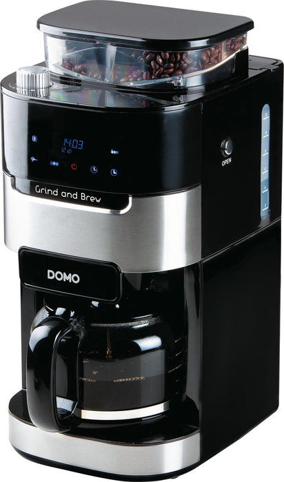 Domo koffiezetapparaat Grind en Brew, digitaal, 1,5 liter, zwart