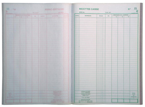 Exacompta ontvangsten, ft A4, Franstalig, dupli (50 x 2 vel) 5 stuks, OfficeTown