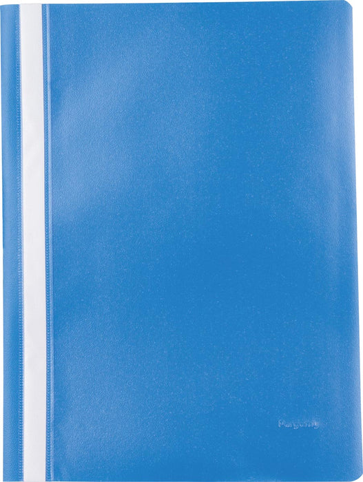 Snelhechtmap van Pergamy, A4-formaat, PP-materiaal, pak van 5 stuks, donkerblauw
