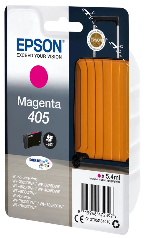 Epson inktcartridge 405, 300 pagina's, OEM C13T05G34010, magenta 8 stuks, OfficeTown