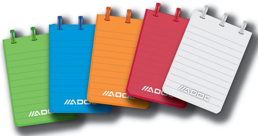 Adoc notitieboekje Colorlines, ft A7, gelijnd, geassorteerde kleuren 20 stuks, OfficeTown