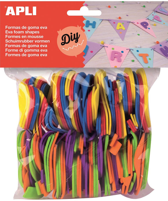 Apli Kids schuimrubber cijfers, blister met 120 stuks in geassorteerde kleuren