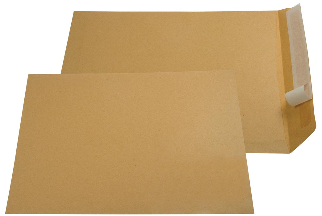 Enveloppen ft 230 x 310 mm, stripsluiting, bruin kraftpapier, doos van 250 stuks
