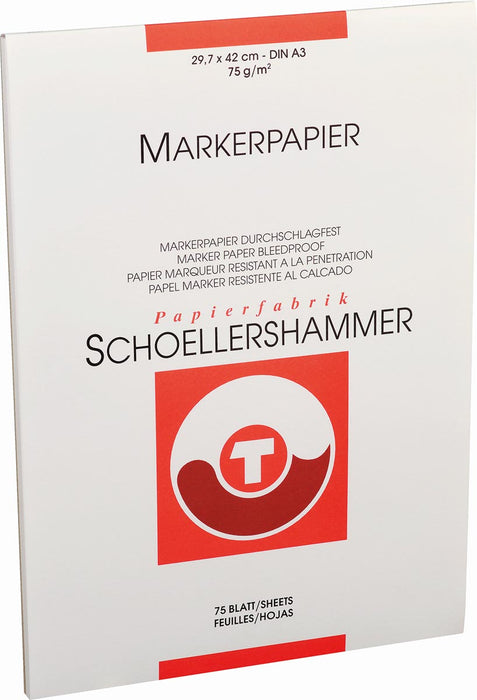 Schoellershammer markerpapier, A3, 75 g/m², blok van 75 vel
