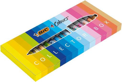 Bic 4 Colours balpen, Collector Box, medium, doos van 15 stuks 10 stuks, OfficeTown