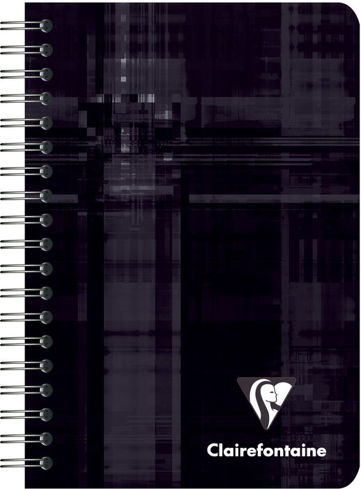Clairefontaine notitieboek ft 9,5 x 14 cm, 180 pagina's, gelinieerd, spiraalbinding, assorti kleuren 5 stuks