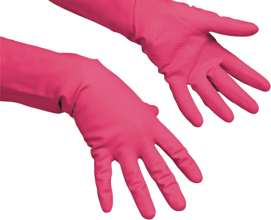 Vileda Multi Purpose handschoenen van latex, groot, rood