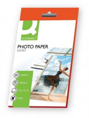 Q-CONNECT fotopapier, ft 10 x 15 cm, 180 g, pak van 25 vel