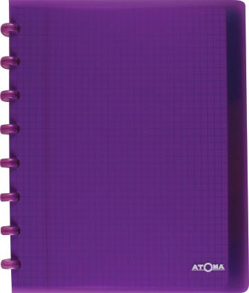 Atoma Trendy schrift A5+, 120 pagina's, geruit 5 mm, met 6 tabbladen, in diverse kleuren