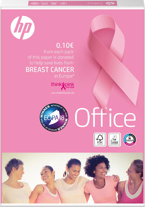 HP Office Roze Ream kopieerpapier, ft A4, 80 g, pak van 500 vel 5 stuks HP