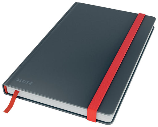 Leitz Cosy notitieboek met harde kaft, voor ft A5, gelijnd, grijs 5 stuks, OfficeTown