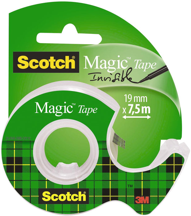 Scotch Magic Tape, 19 mm x 7,5 m, inclusief dispenser