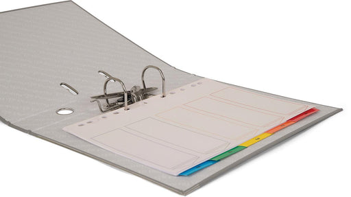 Pergamy tabbladen met indexblad, ft A4, 11-gaatsperforatie, geassorteerde kleuren, set 1-5 50 stuks, OfficeTown
