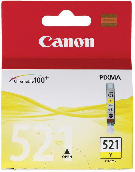 Canon inktcartridge CLI-521Y, 447 pagina's, OEM 2936B001, geel