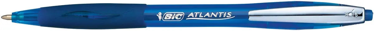 Bic Atlantis Soft balpen 1 mm, blauw, 12 stuks