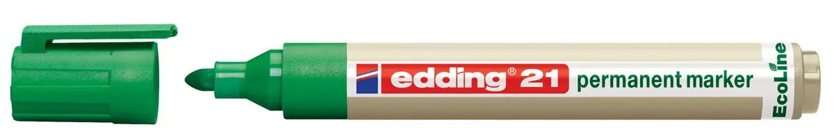 Edding permanente marker Ecoline e-21 met groene inkt met ronde punt