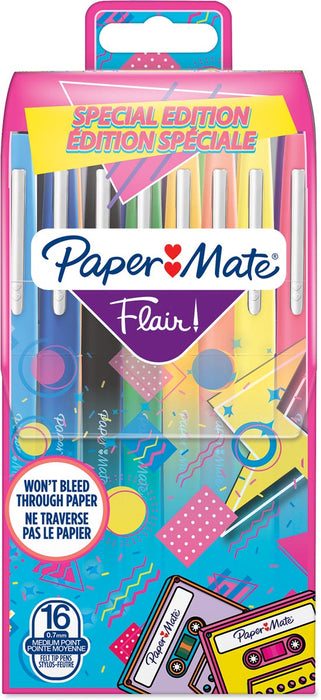 Paper Mate viltstift Flair Retro, blister van 16 stuks 12 stuks, OfficeTown