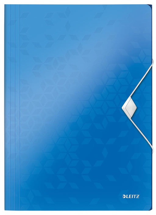 Leitz WOW elastomap met 3 kleppen, uit PP, ft A4, blauw 10 stuks, OfficeTown