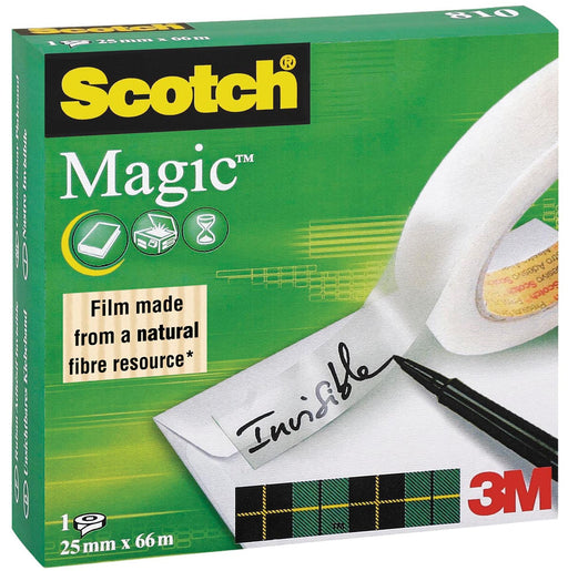 Scotch plakband Magic  Tape ft 25 mm x 66 m 9 stuks, OfficeTown