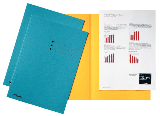 Esselte dossiermap blauw, karton van 180 g/m², pak van 100 stuks 4 stuks, OfficeTown