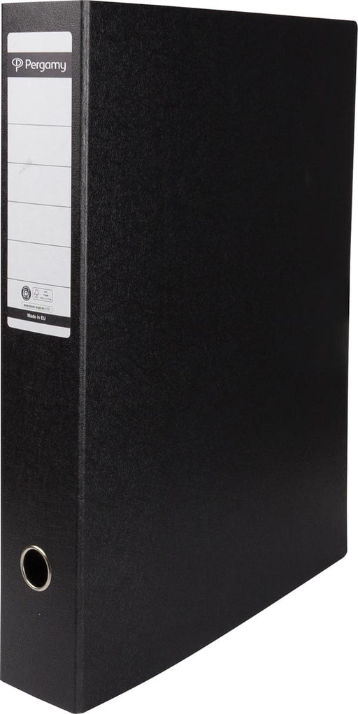 Pergamy ordner, uit karton, voor ft A3, staand, rug van 8 cm, zwart 16 stuks, OfficeTown