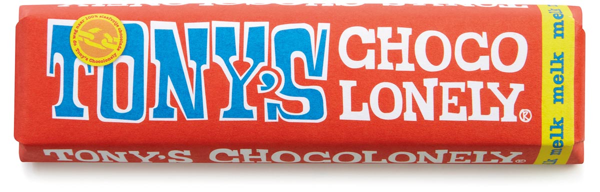 Tony's Chocolonely melkchocoladereep, 50g