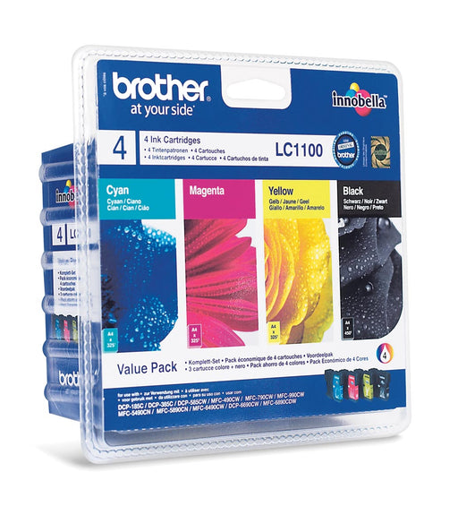 Brother inktcartridge, 325 pagina's, OEM LC-1100VALBP, 4 kleuren 4 stuks, OfficeTown