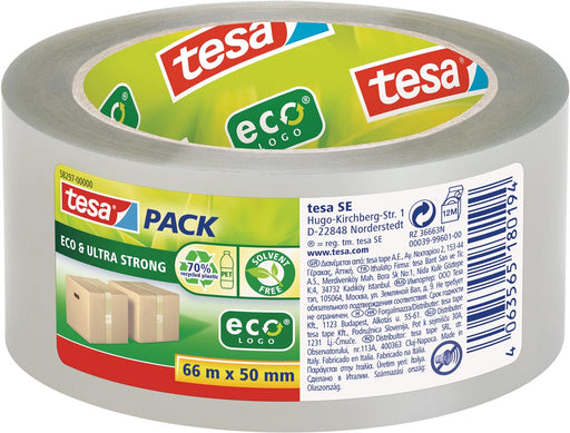 Tesapack eco & ultra strong ecologo, 50 mm x 66 m, transparant 6 stuks, OfficeTown