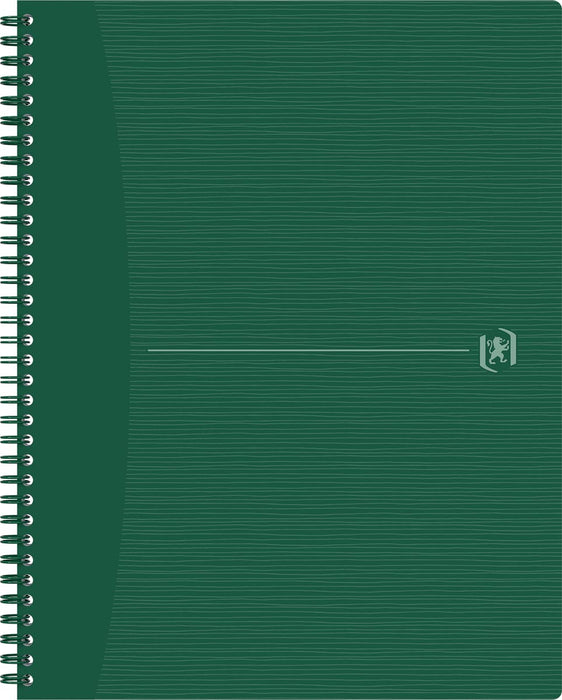 Oxford Origin spiraalschrift, ft A4+, 140 bladzijden, geruit 5 mm, groen 5 stuks, OfficeTown