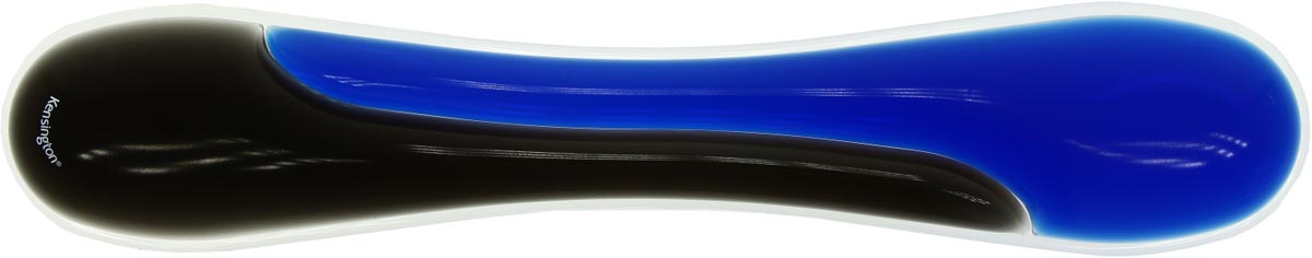 Kensington Duo Gel polssteun voor toetsenborden, blauw/zwart met natuurlijke curve en ventilatiekanalen