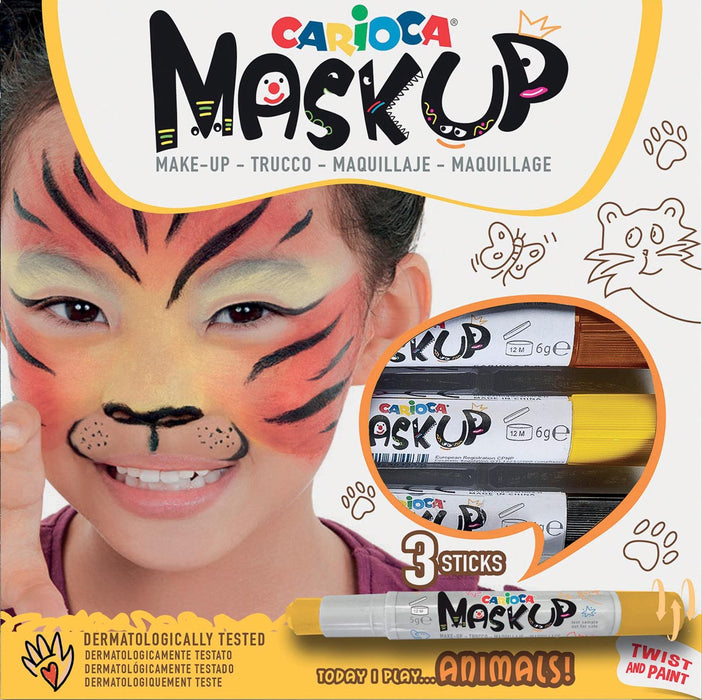 Carioca make-upstiften Mask Up Animals, doos met 3 stiften