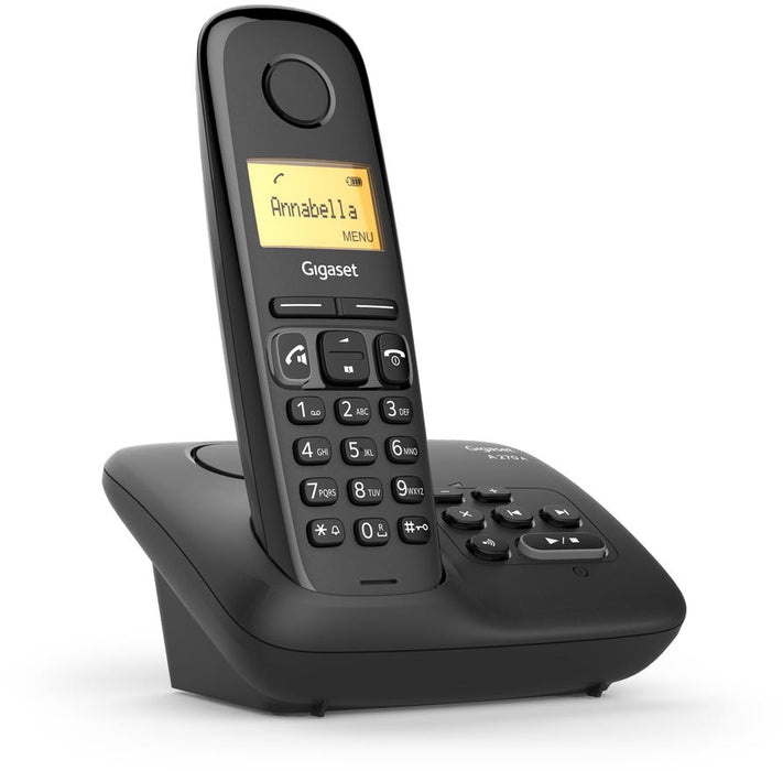 Gigaset A270A DECT draadloze telefoon met antwoordapparaat, zwart