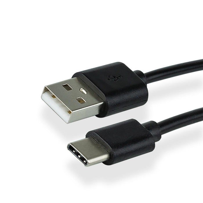 Groene USB-kabel, USB-A naar USB-C, 2 m, zwart