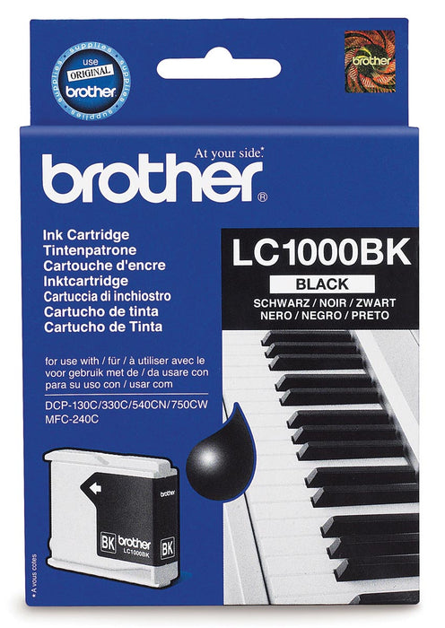 Brother inktcartridge, 500 pagina's, OEM LC-1000BK, zwart