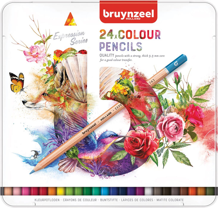 Bruynzeel kleurpotloden Expression, metalen doos van 24 stuks