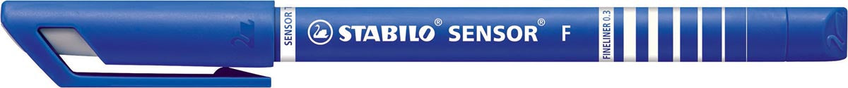 STABILO SENSOR fineliner, 0,3 mm, blauw 10 stuks