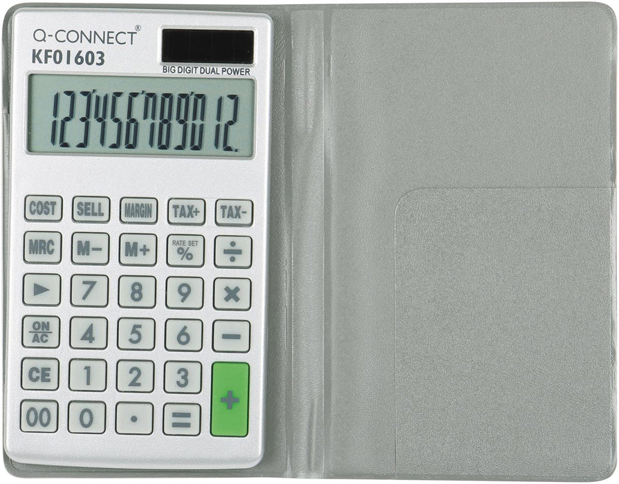 Zakrekenmachine Q-CONNECT KF01603 met 12-cijferige display