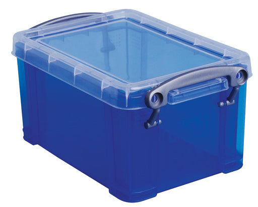 Really Useful Box 0,7 liter, transparant blauw 60 stuks, OfficeTown