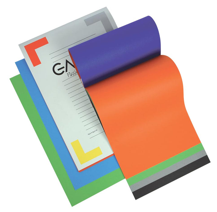 Gallery gekleurd tekenpapier Multicolor, ft 24,5 x 34,5 cm, 120 g/m², blok van 20 vel 10 stuks, OfficeTown