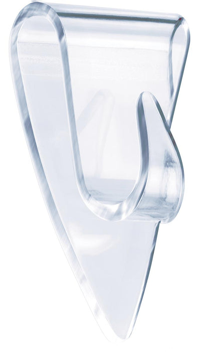 Tesa Klevende Haak voor Transparant en Glas, draagkracht 200 g, blister van 5 stuks