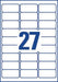 AVERY Zelfklevende badge ft 63,5 x 29,6 mm, doos van 540 stuks, wit 5 stuks, OfficeTown
