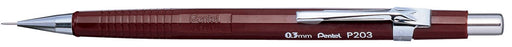 Pentel vulpotlood voor potloodstiften: 0,3 mm, bruine houder 12 stuks, OfficeTown